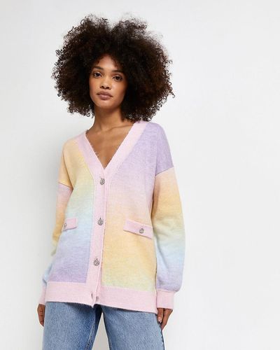 River Island Pink Ombre Cardigan