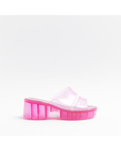 River Island Jelly Mules - Pink