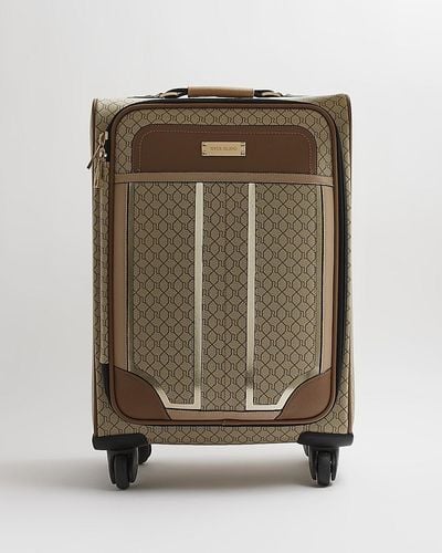 River Island Ri Monogram Suitcase - Green