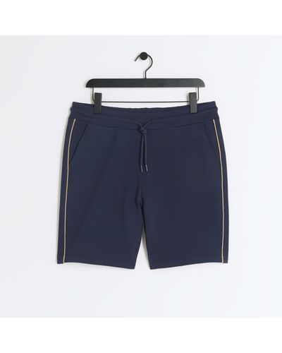 River Island Textured Shorts - Blue