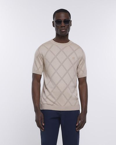 Louis Vuitton Slim-Fit Knitted Long Sleeve Top in Navy Blue Cotton