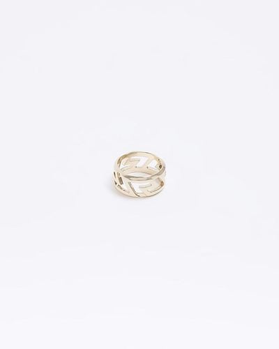 River Island Colour Cut Out Ring - White