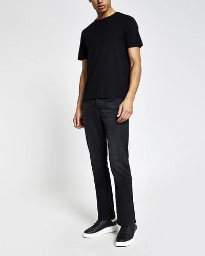 River Island Washed Black Bootcut Fit Jeans