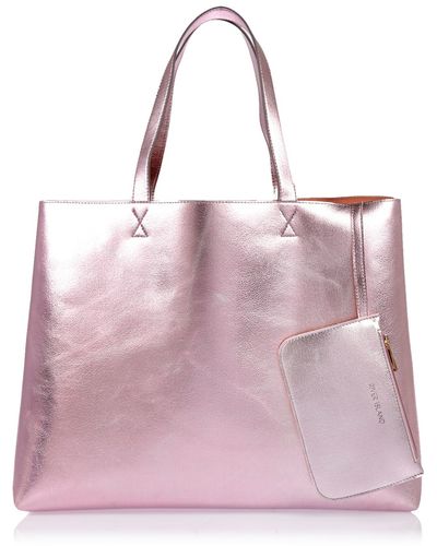 River Island Metallic Pink Reversible Beach Shopper Bag - Purple