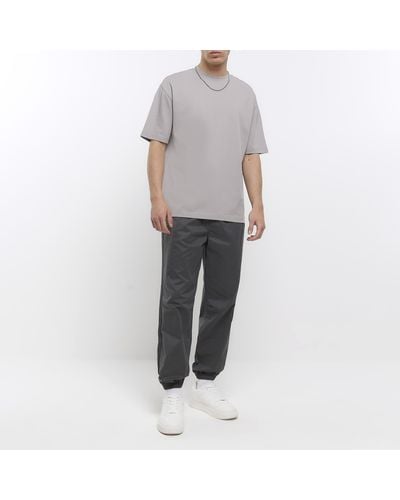 River Island Pull On Cuffed Trousers - Grey