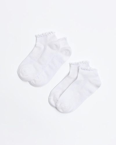 River Island White Frill Socks Multipack