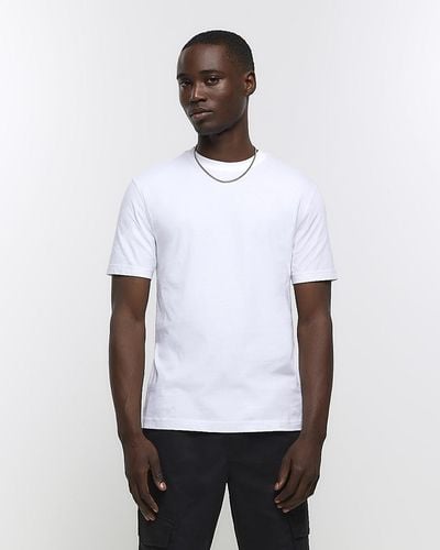 River Island Slim Fit T-shirt - White