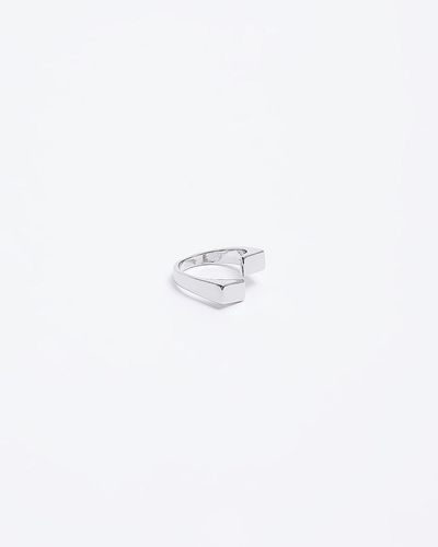 River Island Colour Asymmetric Wrap Ring - White