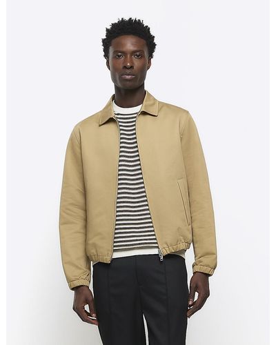 Mens beige harrington outlet jacket