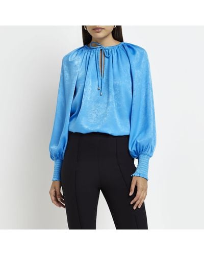 Satin Blouse Long Sleeve for Women - Up to 74% off | Lyst Canada