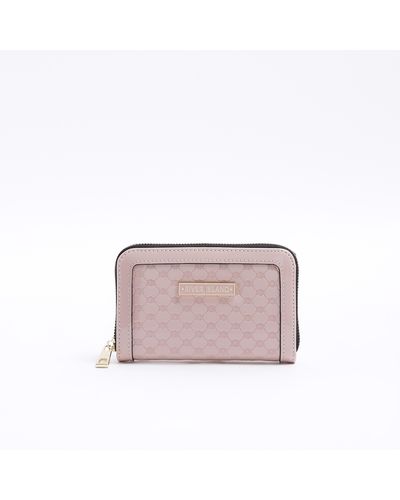 River Island Patent Embossed Purse - Pink