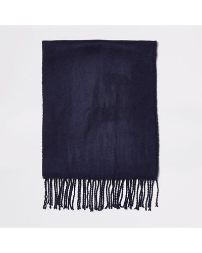 River Island Woven Embroiderd Scarf - Blue