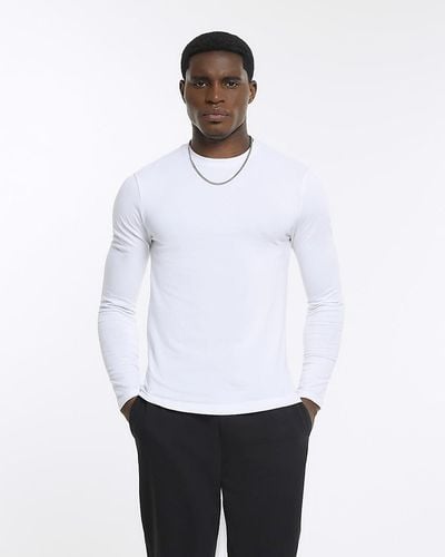 River Island Long Sleeve T-shirt - White