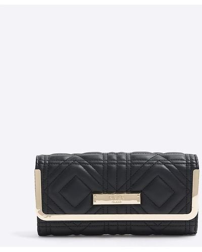 River Island Black Quilted Purse