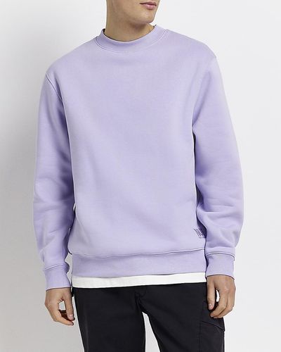 River Island Lilac Regular Fit Nue Editions Sweatshirt - Purple