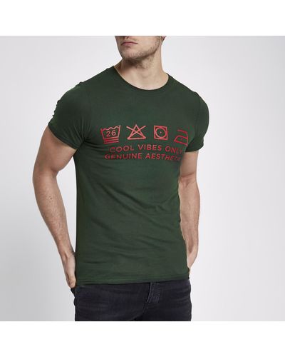 River Island Ditch The Label Charity T-shirt - Green