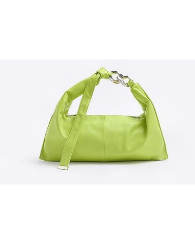River Island Green Green Slouch Shoulder Bag