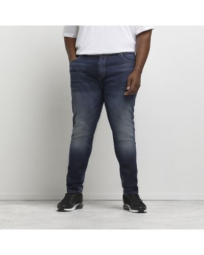 River Island Big & Tall Blue Slim Fit Jeans