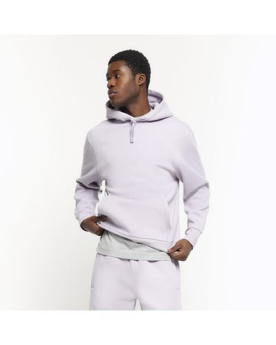 River Island Plain Hoodie - White