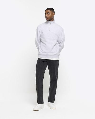 River Island Washed Straight Fit Jeans - White