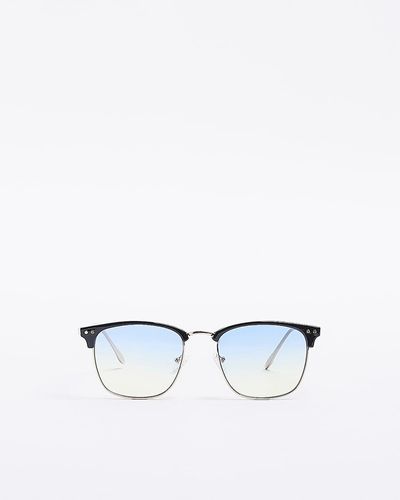 River Island Tinted Lenses Square Sunglasses - Blue
