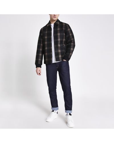 Only & Sons River Island Check Jacket - Black