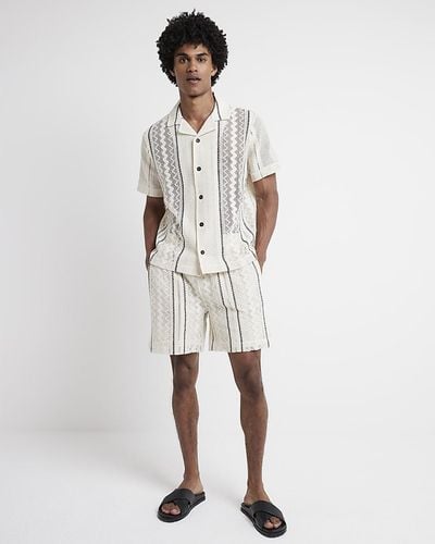 River Island Crochet Shorts - White