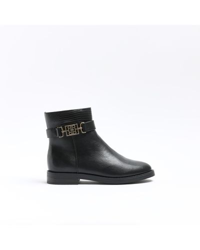 River Island Riding Ankle Boots - Black