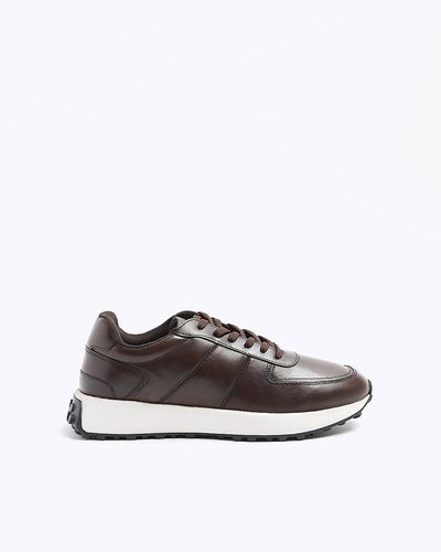 River Island Brown Smart Trainers - White