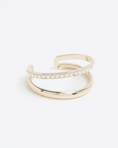 River Island Pearl Cuff Bracelet - White