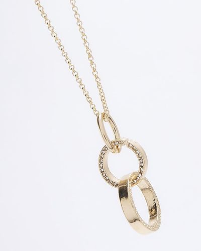 River Island Chain Link Necklace - White