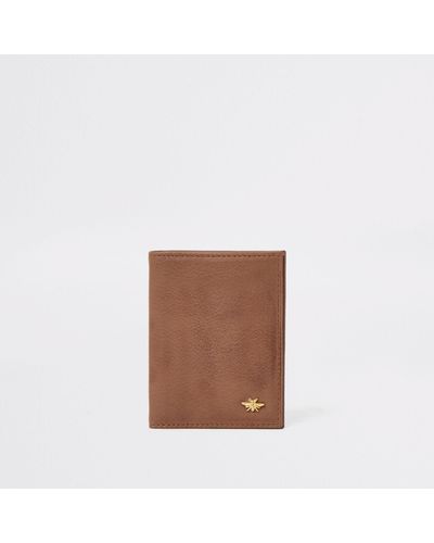 River Island Brown Leather Wasp Wallet
