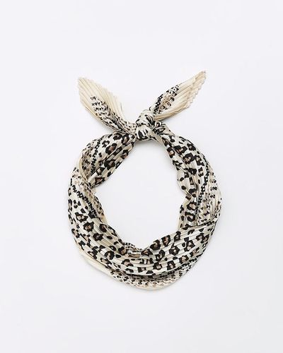 River Island Animal Print Head Scarf - Metallic