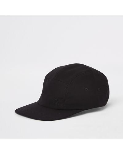 River Island Maison Riviera Five Panel Cap - Black