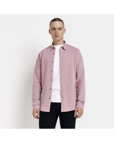 River Island Pique Jersey Shirt - Pink