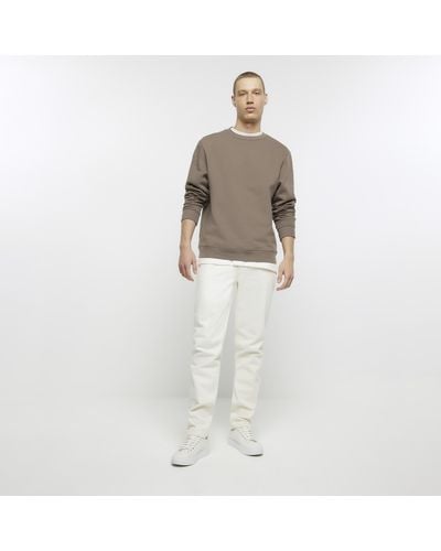 River Island Slim Fit Jeans - White