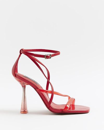 River Island Strappy Heeled Sandal - Red