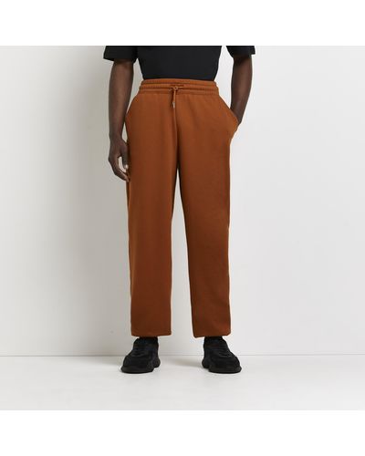 River Island Brown Oversized Fit joggers