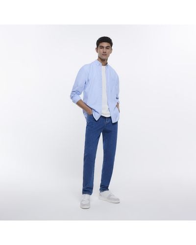 River Island Holloway Road Tapered Fit Jeans - Blue