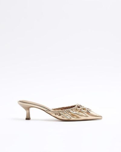 River island gold shoes sale 2025