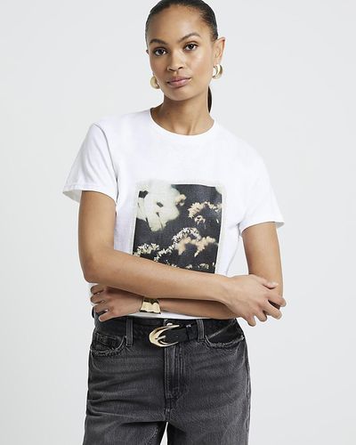 River Island Photograph Graphic T-shirt - White