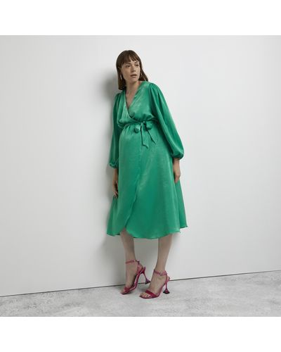 Green Wrap Dresses for Women - Up to 85% off | Lyst Canada