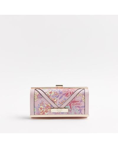 River Island Pink Floral Purse
