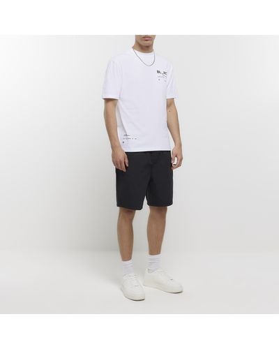 River Island Nylon Shorts - White