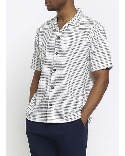 River Island Textured Stripe Shirt - White