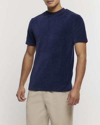 River Island Corduroy T-shirt - Blue