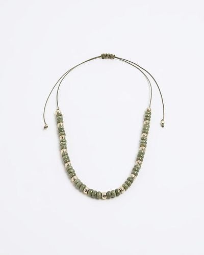 River Island Green Beaded Necklace - Blue