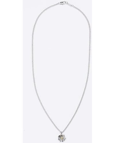 River Island Color Flower Necklace - White