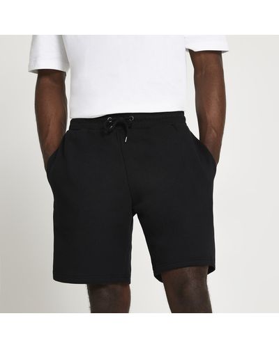 River Island Jersey Shorts - Black