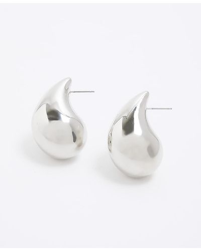 River Island Teardrop Stud Earrings - White